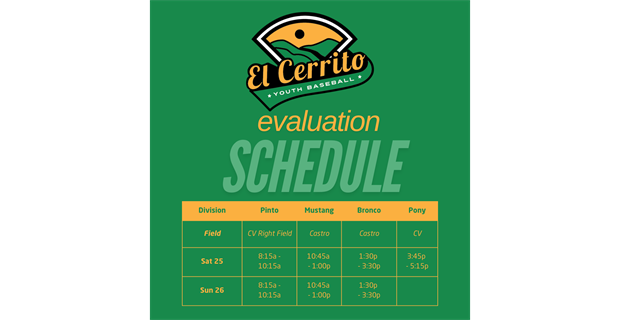 '25 Evaluation Schedule